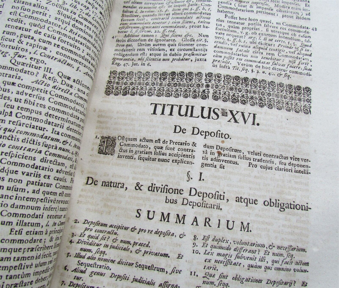 1745 JUS CANONICUM UNIVERSUM LEATHER BINDING FOILO ANAGLETO REIFFENSTUEL ANTIQUE