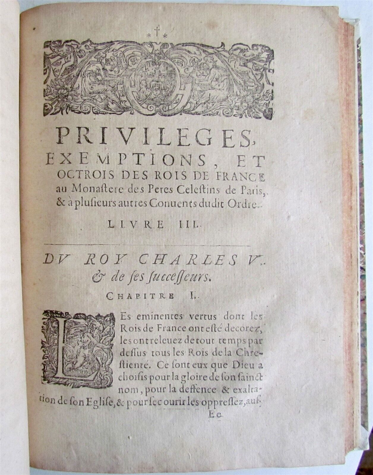 1634 antique Histoire du monastere et convent des Peres in FRENCH