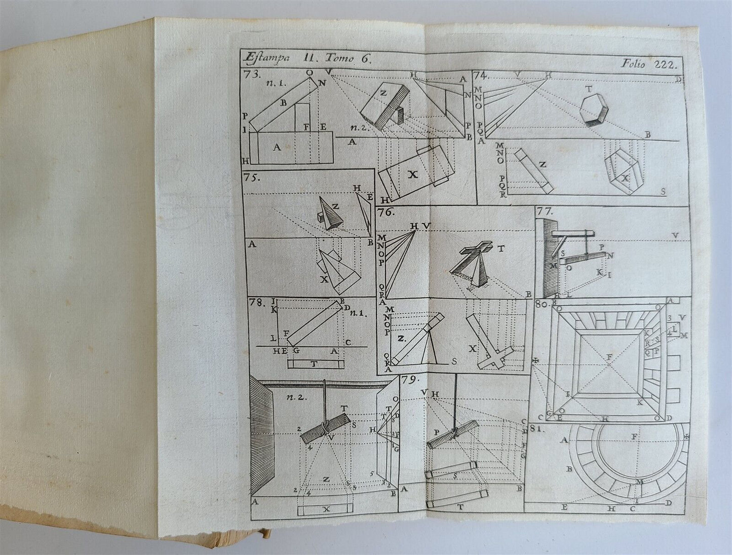 1727 MATHEMATICS in SPANISH Compendio mathematico antique METHEOROS OPTICA