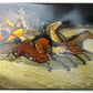 RUSSIAN FEDOSKINO SCHOOL HAND PAINTED SIGNED LACQUER PLAQUE 7 by 13.5" vintage