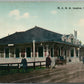 GARDINER ME RAILROAD STATION RAILWAY DEPOT ANTIQUE POSTCARD