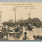 FORT SCOTT KS RESCUING PASSENGERS FROM TRAIN ANTIQUE REAL PHOTO POSTCARD RPPC