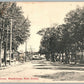 WASHINGTON NJ MAIN STREET ANTIQUE PANORAMIC DOUBLE POSTCARD