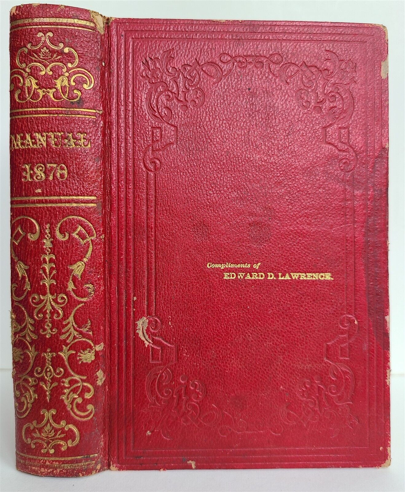 1870 MANUAL for USE of LEGISLATURE of STATE of NEW YORK antique AMERICANA