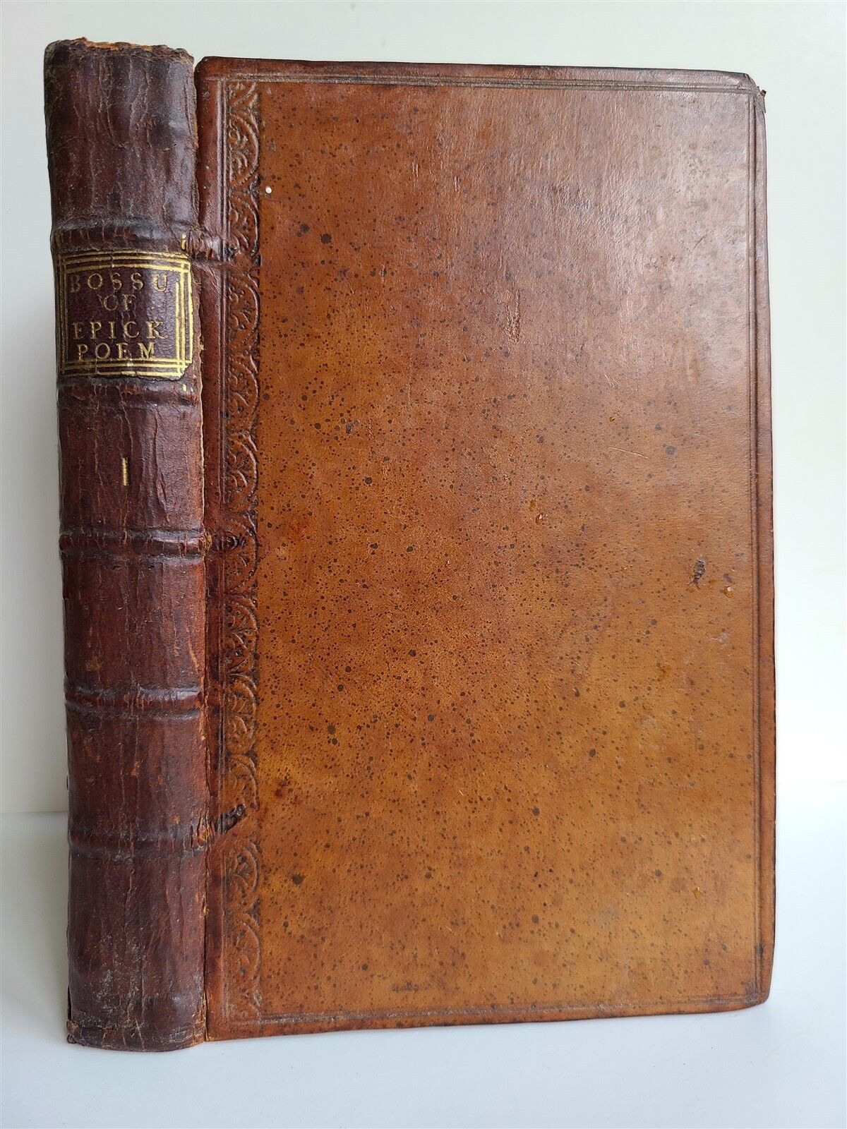 1719 MONSIEUR BOSSU'S TREATISE of the EPICK POEM antique in ENGLISH