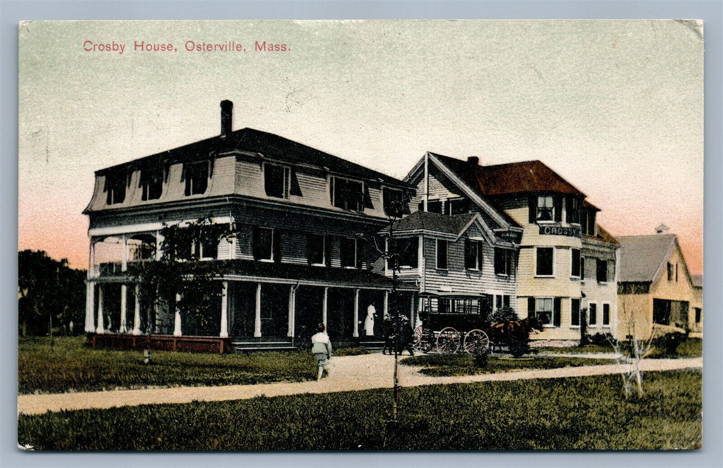 OSTERVILLE MA CROSBY HOUSE 1907 ANTIQUE POSTCARD