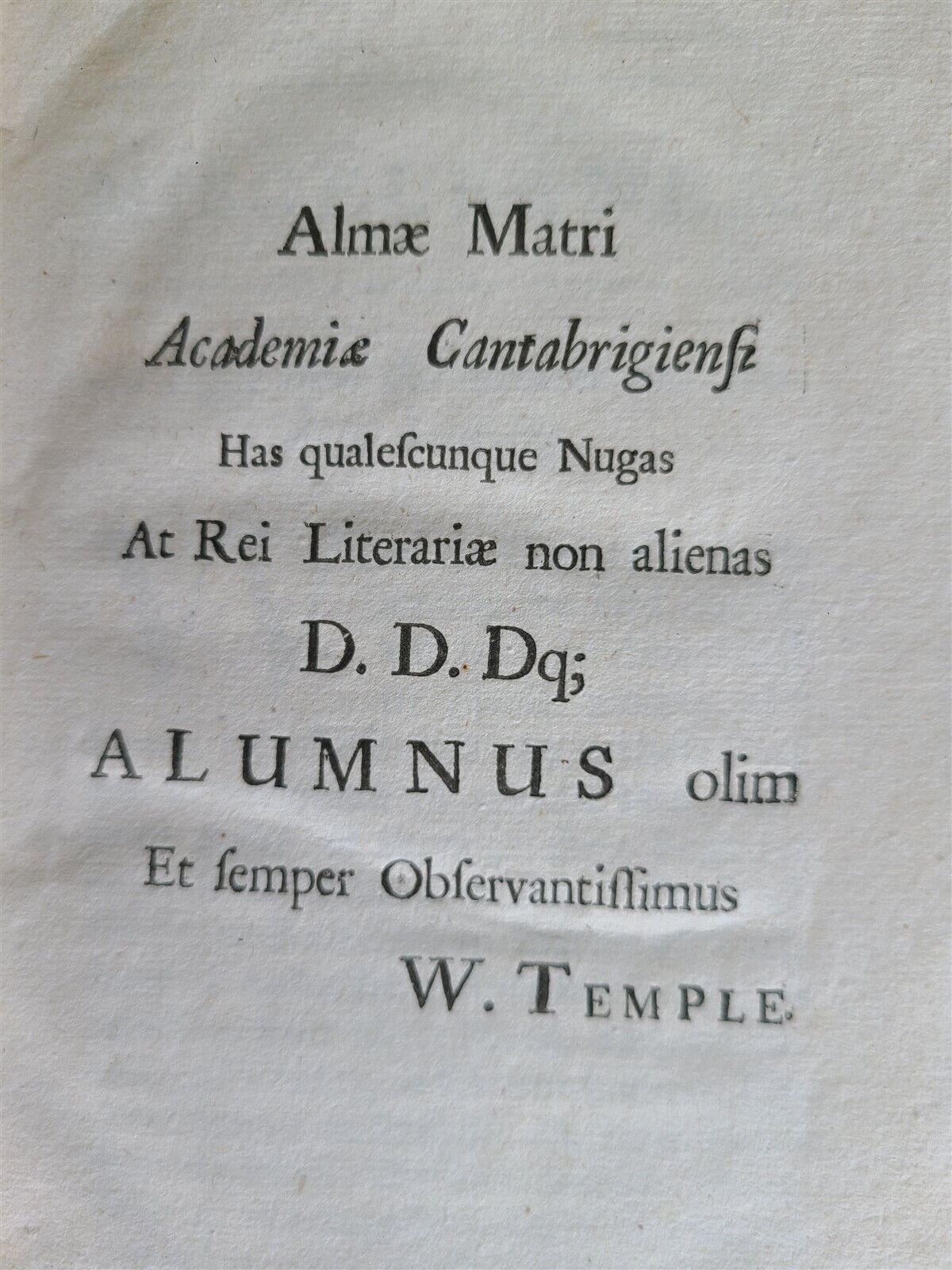 1690 MISCELLANEA. 2nd PART in 4 ESSAYS by Sir WILLIAM TEMPLE antique in ENGLISH