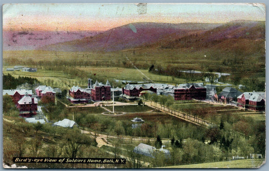 BATH NY SOLDIER'S HOME 1910 ANTIQUE POSTCARD