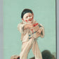 NEWARK NJ FINE CONFECTIONS FRUITS NUTS ADVERTISING ANTIQUE TRADE CARD w/ CLOWN