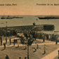 MARINE'S FUNERAL CALLAO PERU 1919 ANTIQUE POSTCARD w/ STAMP