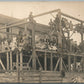 BUILDING CONSTRUCTION SCENE ANTIQUE REAL PHOTO POSTCARD RPPC