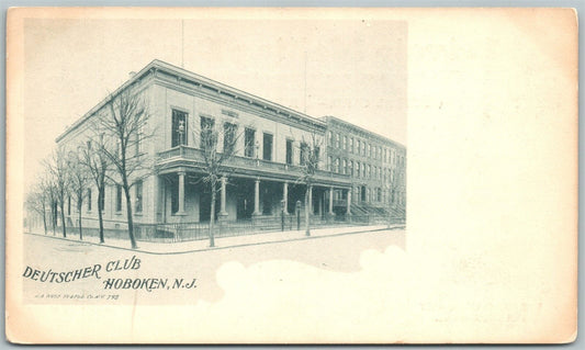 HOBOKEN NJ DEUTSCHER CLUB ANTIQUE POSTCARD PRIVATE MAILING CARD