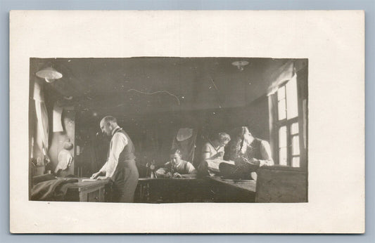 TAILOR SHOP ANTIQUE REAL PHOTO POSTCARD RPPC