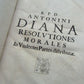 1654 VELLUM BOUND ANTIQUE FOLIO Antonini Diana Panormitani Resolutiones Morales