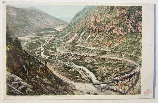 VINTAGE POSTCARD GEORGETOWN LOOP COLORADO train railway railroad