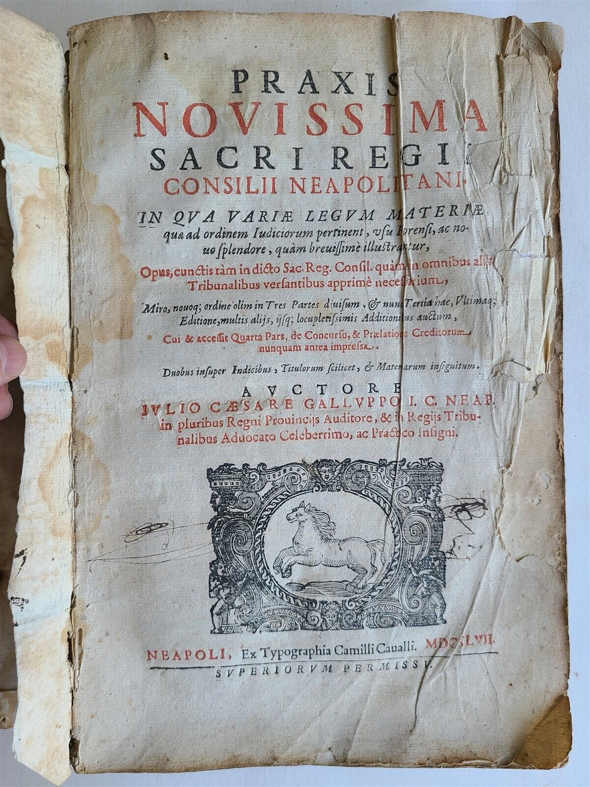 1647 NAPLES ITALY CITY COUNCIL LAW BOOK in LATIN antique FOLIO VELLUM BOUND