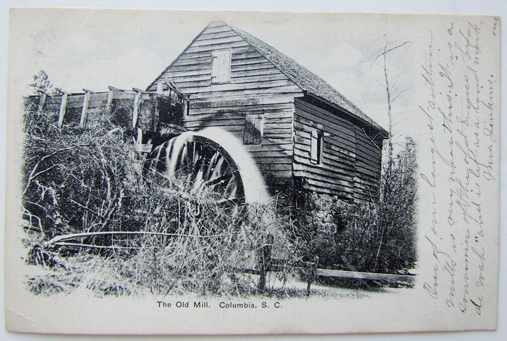 COLUMBIA S.C. OLD MILL ANTIQUE UNDIVIDED POSTCARD