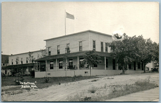 BEULAH MI THE NORTHWAY ANTIQUE REAL PHOTO POSTCARD RPPC