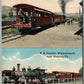 WOPSONONOCK PA RAILROAD STATION RAILWAY TRAIN DEPOT ANTIQUE POSTCARD