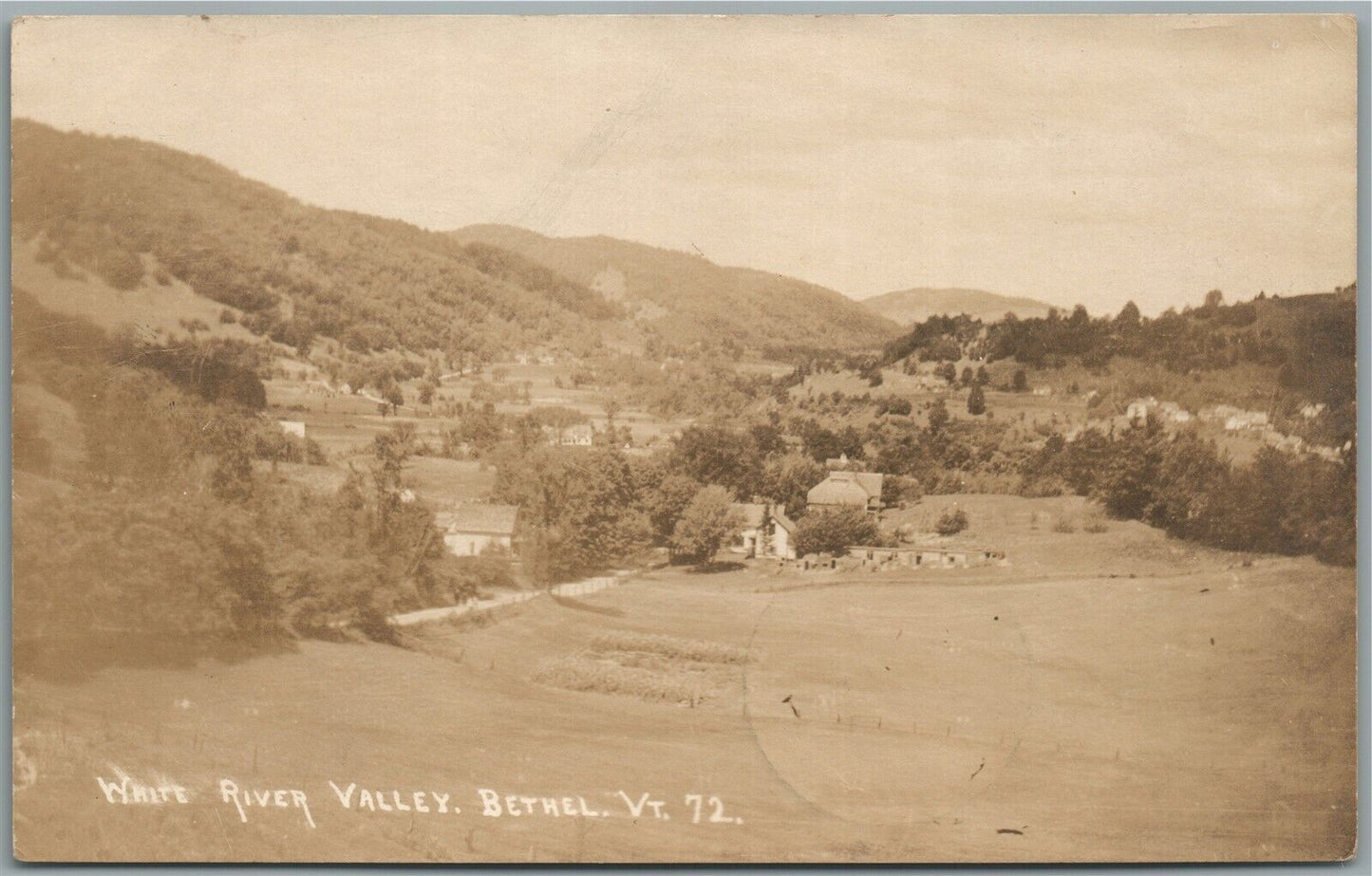 BETHEL VT WHITE RIVER VALLEY ANTIQUE REAL PHOTO POSTCARD RPPC