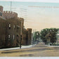 VINTAGE 1910 POSTCARD - HIGHLAND AVENUE street scene & ARMORY MIDDLETOWN NY