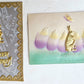 EASTER GREETINGS lot of 2 ANTIQUE POSTCARDS w/ METALLIC APPLICATIONS