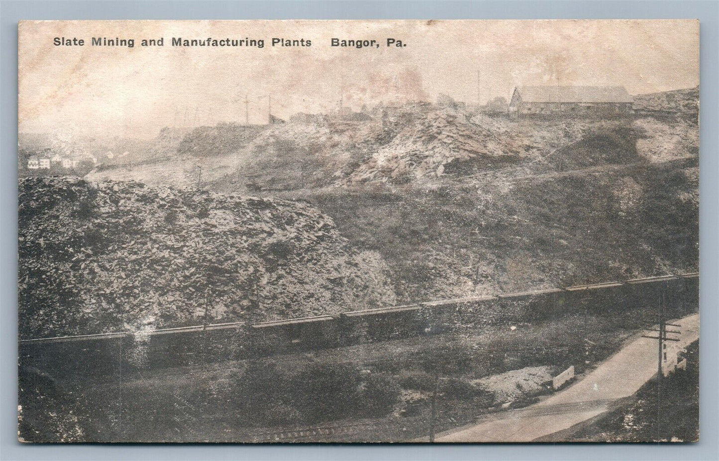 BANGOR PA STATE MINING & MANUFACTURING PLANTS ANTIQUE POSTCARD