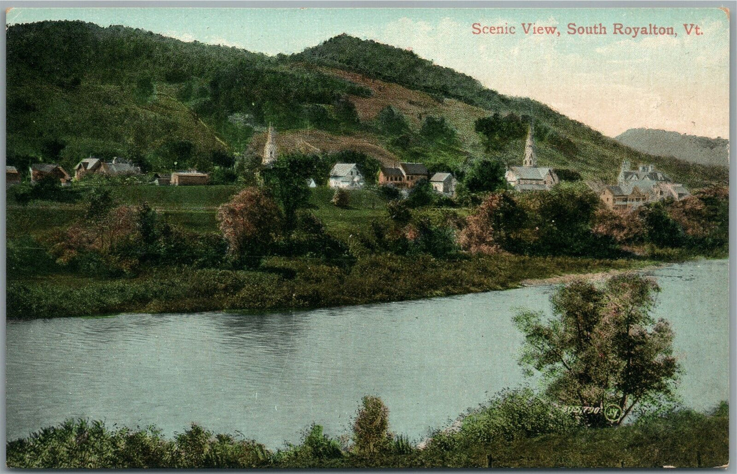 SOUTH ROYALTON VT SCENIC VIEW ANTIQUE POSTCARD