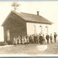 BURR OAK MI SCHOOL ANTIQUE REAL PHOTO POSTCARD RPPC