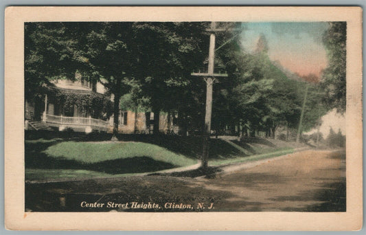 CLINTON NJ CENTER STREET HEIGHTS ANTIQUE POSTCARD