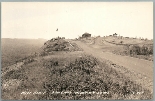 COPPER COUNTRY MI WEST BLUFF BROACKWAY MTS DR VINTAGE REAL PHOTO POSTCARD RPPC