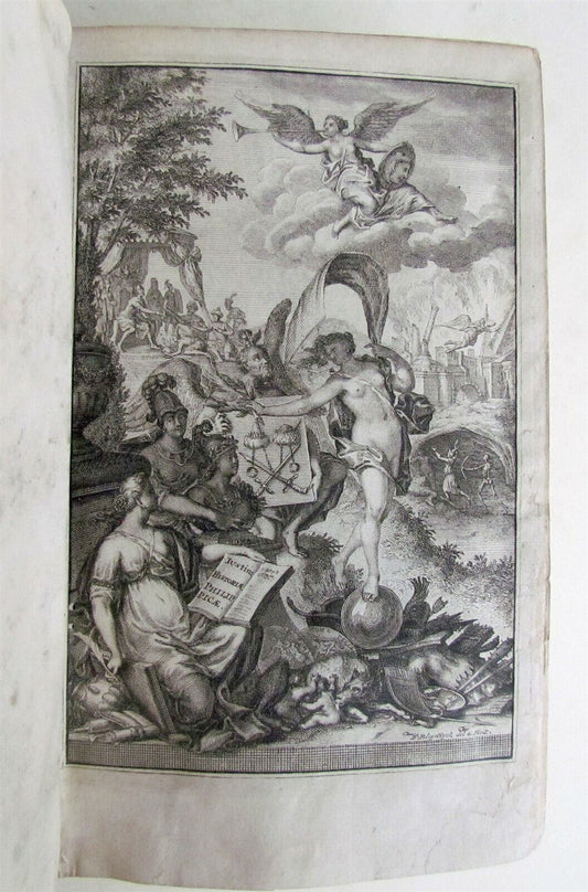 1719 Historae Philippiae antique by JUSTIN MACEDONIA KINGS HISTORY VELLUM BOUND