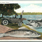 EXAGGERATED FISHING 1922 ANTIQUE POSTCARD THE WAY WE CATCH THEM