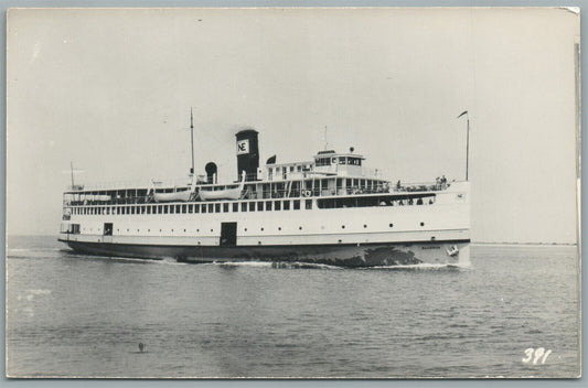 STEAMBOAT NAUSHON VINTAGE REAL PHOTO POSTCARD RPPC