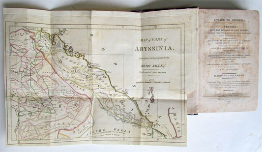 1816 VOYAGE TO ABYSSINIA by HENRY SALT w/ MAP antique 1st AMERICAN EDITION rare