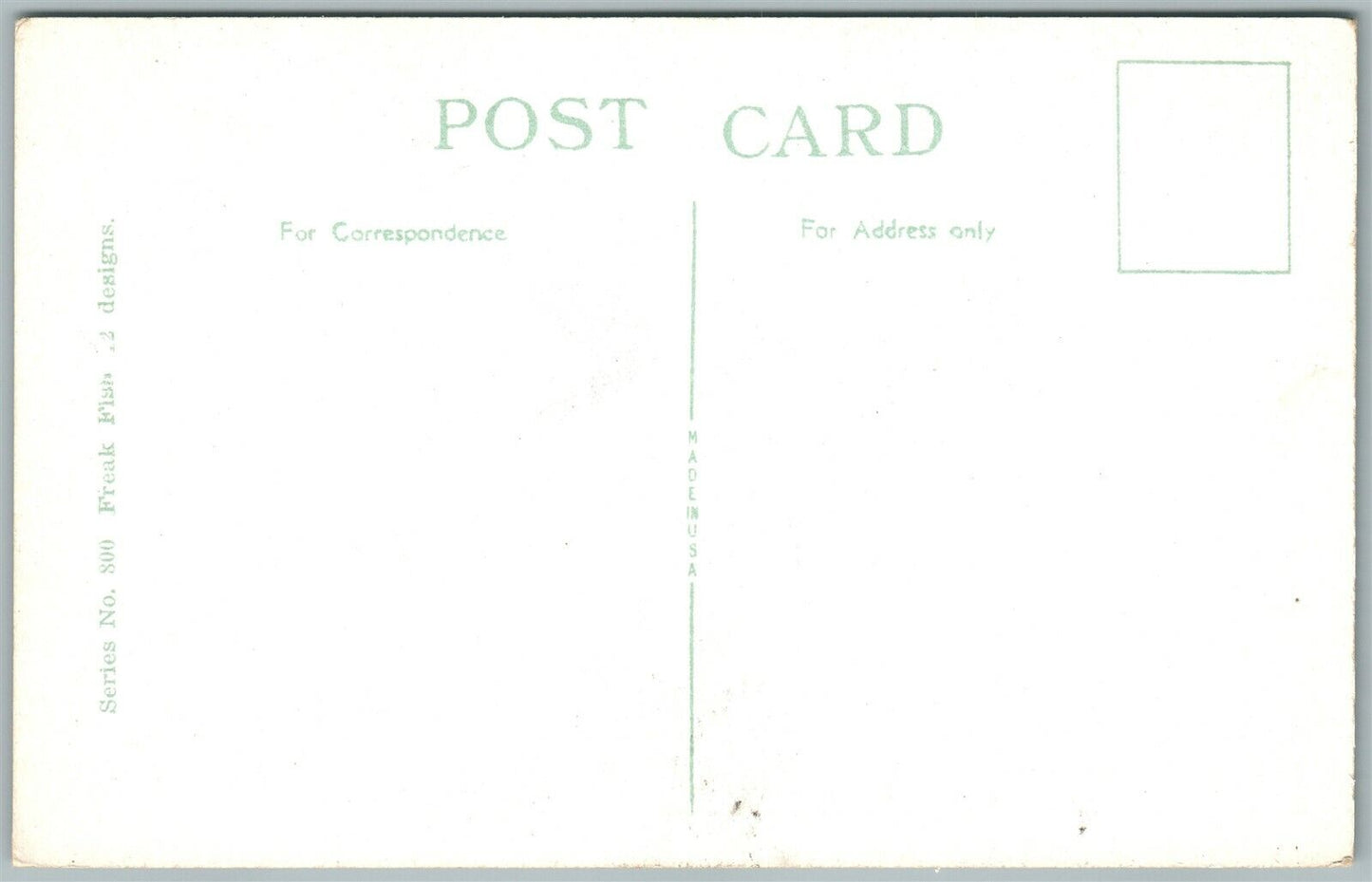 EXAGGERATED FISHING VINTAGE POSTCARD JOY RIDING