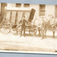 ICE GO HORSE CART ADVERTISING ANTIQUE REAL PHOTO POSTCARD RPPC