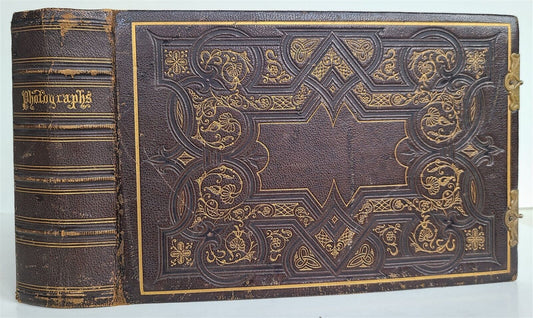 19th century VICTORIAN PHOTO ALBUM antique