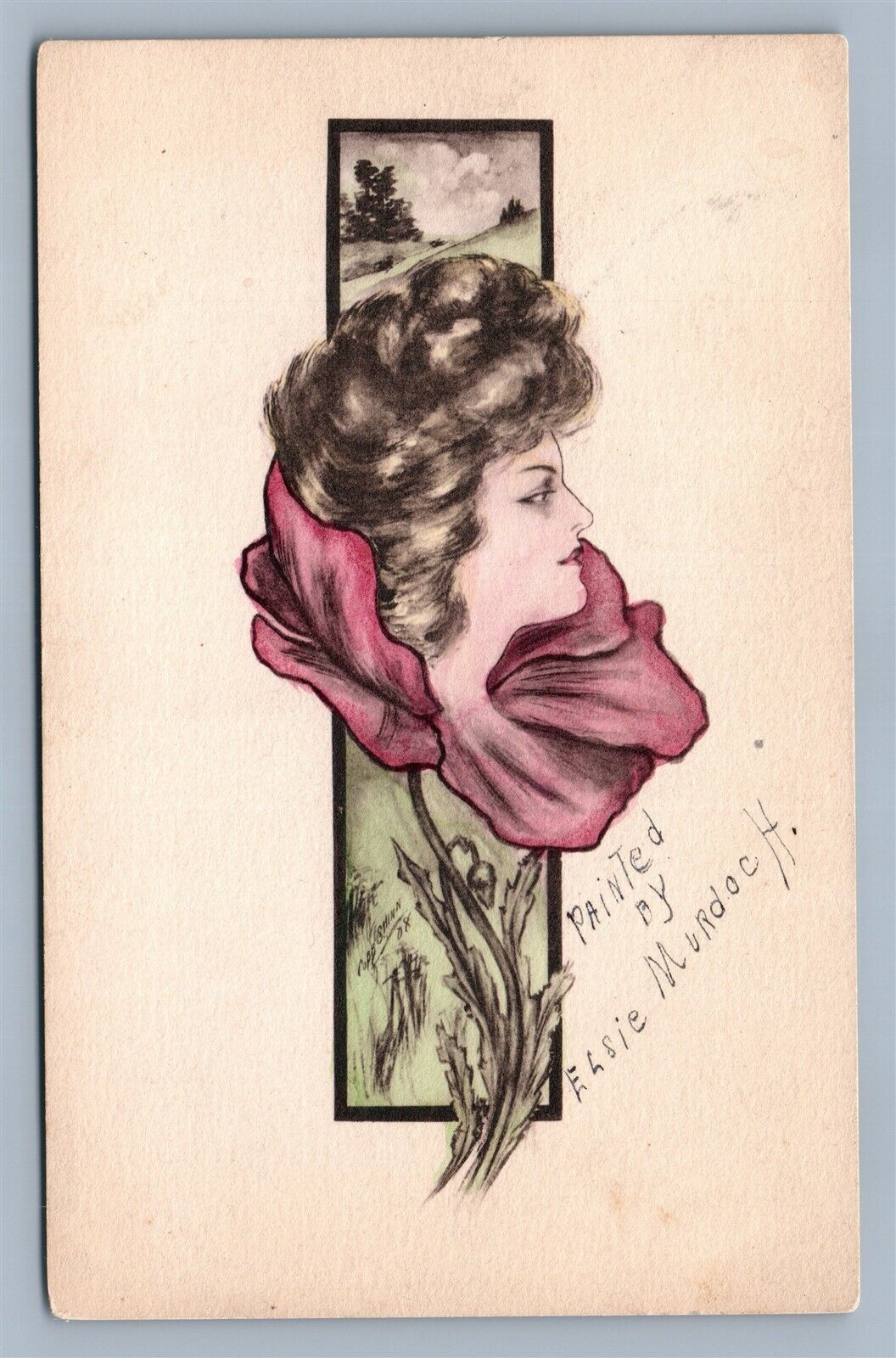 ARTIST SIGNED COBB SHINN ANTIQUE POSTCARD