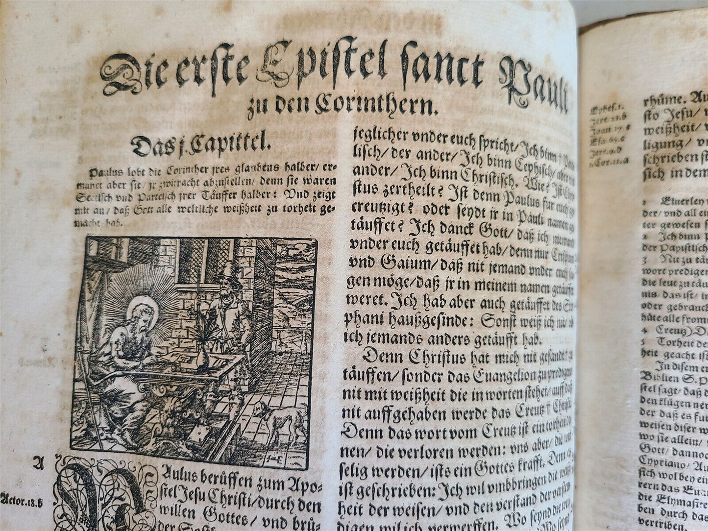 1597 BIBLE ILLUSTRATED by JM Bocksberger & Jost Amman FOLIO antique GERMAN