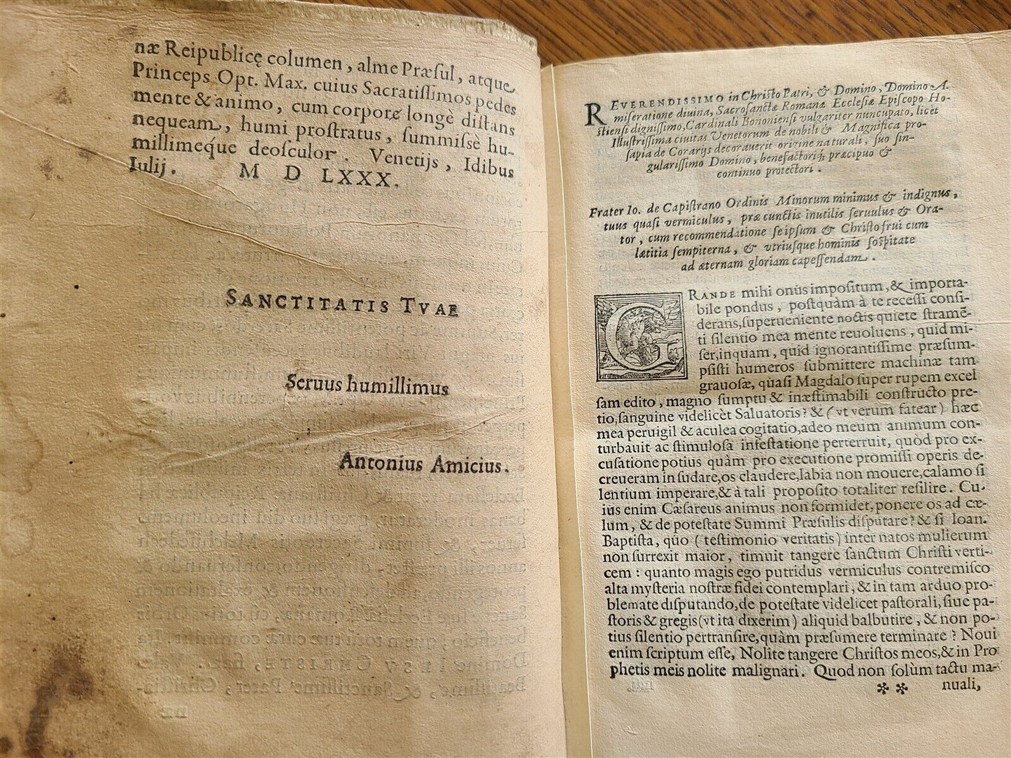 1580 Johannes Capistranus INQUISITOR & MILITARY LEADER in TURCKIH WARS antique