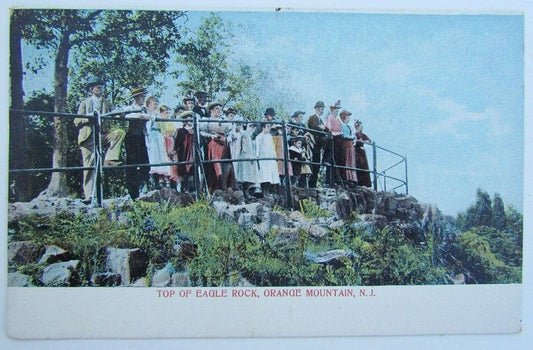 TOP OF EAGLE ROCK ORANGE MOUNTAIN NJ ANTIQUE UNDIVIDED POSTCARD