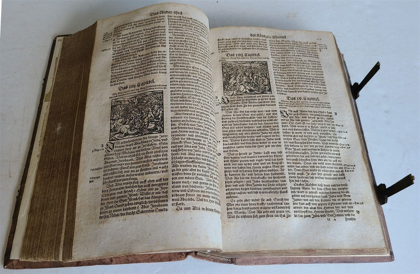 1597 BIBLE ILLUSTRATED by JM Bocksberger & Jost Amman FOLIO antique GERMAN