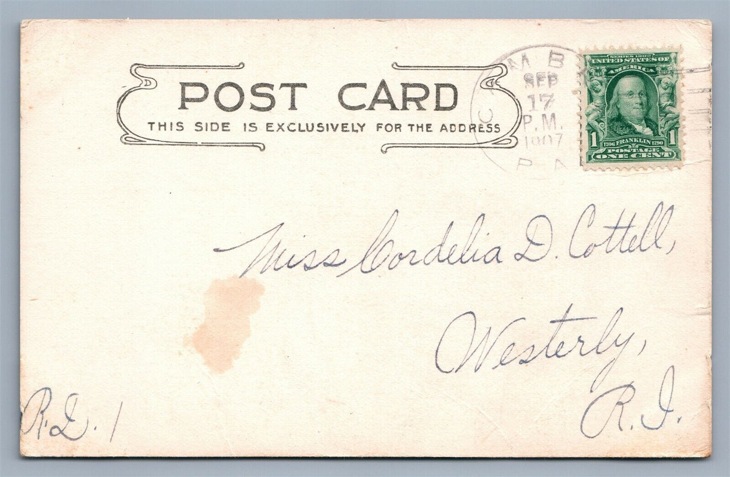 CAMBRA PA CHRISTIAN CHURCH ANTIQUE POSTCARD
