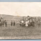 FARM HARVESTING SCENE HORSE DRAWN CART ANTIQUE REAL PHOTO POSTCARD RPPC