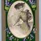 VALENTINE 1910 ANTIQUE EMBOSSED POSTCARD on SILK