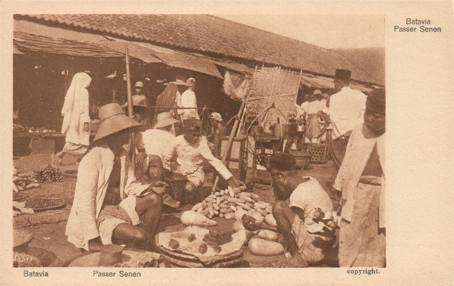 INDONESIA JAVA BATAVIA VINTAGE POSTCARD