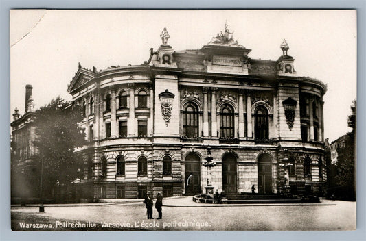 WARSAW POLAND POLITECHNIKA VINTAGE POSTCARD WARSZAWA