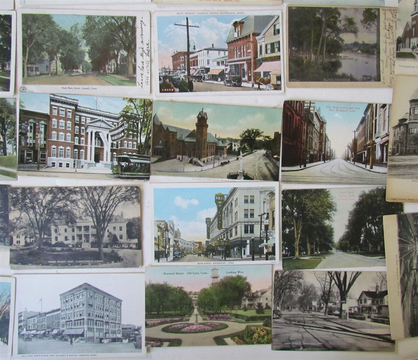 CONNECTICUT lot of 47 CT ANTIQUE POSTCARDS