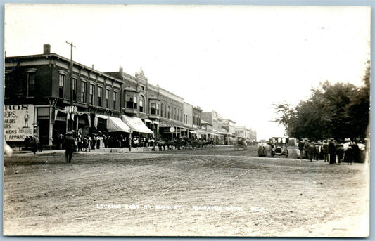 HIAWATHA KS MAIN STREET ANTIQUE REAL PHOTO POSTCARD RPPC